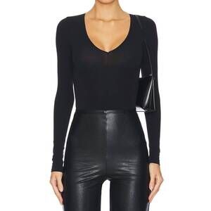 NEW COMMANDO ballet center seam bodysuit in black